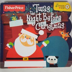 Fisher Price Twas the Night Before Christmas Hardbound Book+ Peaceful Lullaby CD
